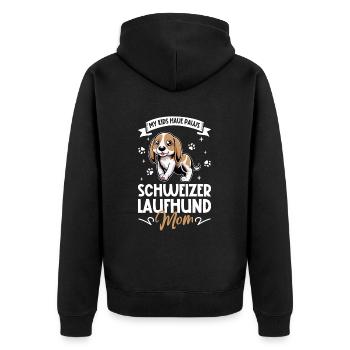 Maman Swiss Hound - Veste à capuche bio Premium Unisexe - noir - Dos - Nico (187cm)