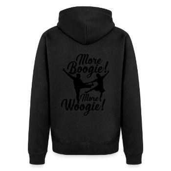 Dancer Boogie Woogie Swing Dancing - Unisex Premium Bio Zip Hoodie - Schwarz - Hinten - Nico (187cm)