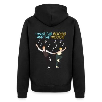 Boogie Woogie Swing Musique Danse - Veste à capuche bio Premium Unisexe - noir - Dos - Nico (187cm)