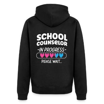 Conseiller scolaire Conseiller scolaire - Veste à capuche bio Premium Unisexe - noir - Dos - Nico (187cm)