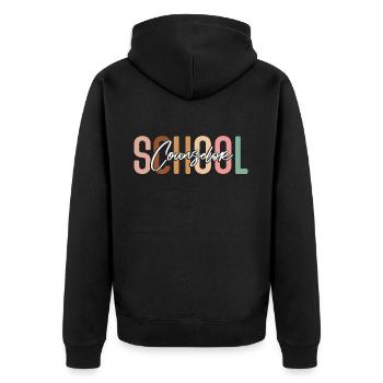 Conseiller scolaire Conseiller scolaire - Veste à capuche bio Premium Unisexe - noir - Dos - Nico (187cm)