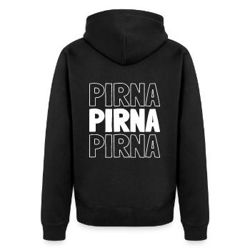Deutsche Stadt Pirna Sachsen - Unisex Premium Bio Zip Hoodie - Schwarz - Hinten - Nico (187cm)