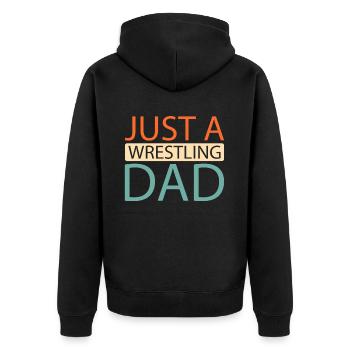 Lutteur Juste un papa lutteur - Veste à capuche bio Premium Unisexe - noir - Dos - Nico (187cm)