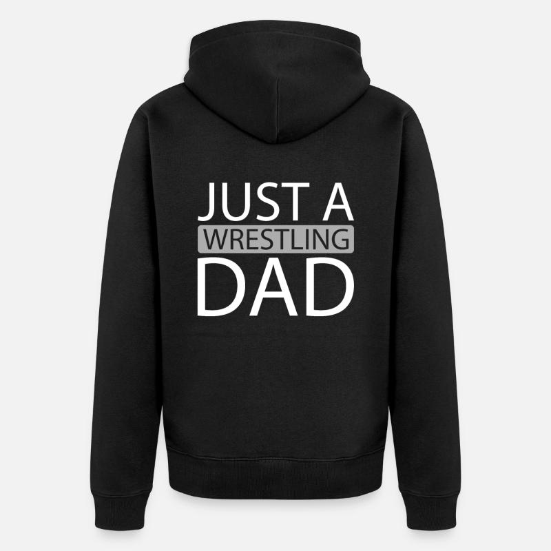 Lutteur Juste un papa lutteur - Veste à capuche bio Premium Unisexe - noir