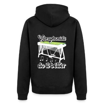 Vibraphon, vibraphoniste - Veste à capuche bio Premium Unisexe - noir - Dos - Nico (187cm)