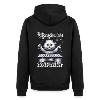 Vibraphon, vibraphoniste - Veste à capuche bio Premium Unisexe - noir - Dos - Nico (187cm)