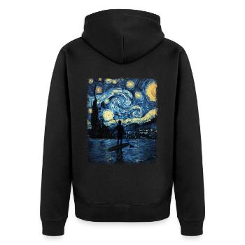 Stand Up Paddling SUP Paddle Board Starry Night Ma - Veste à capuche bio Premium Unisexe - noir - Dos - Nico (187cm)
