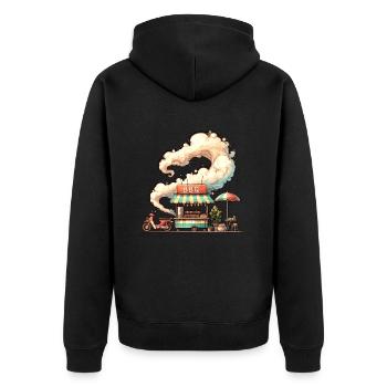 Thailand Vibrant Bangkok Thai Tours - Unisex Premium Organic Zip Hoodie - black - Back - Nico (187cm)