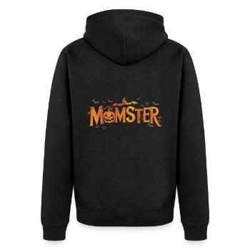 Halloween Costume Zombie Pumpkin Blood Spirit Party - Unisex Premium Organic Zip Hoodie - black - Back - Nico (187cm)