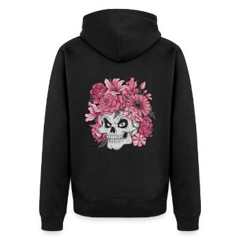 Halloween Costume Zombie Pumpkin Blood Spirit Party - Unisex Premium Organic Zip Hoodie - black - Back - Nico (187cm)