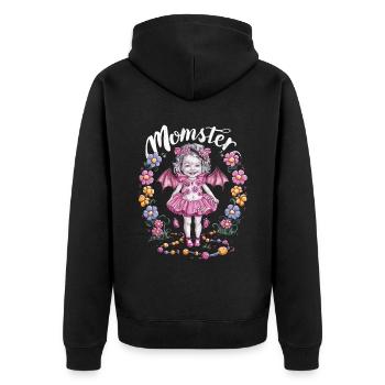 Halloween Costume Zombie Pumpkin Blood Spirit Party - Unisex Premium Organic Zip Hoodie - black - Back - Nico (187cm)