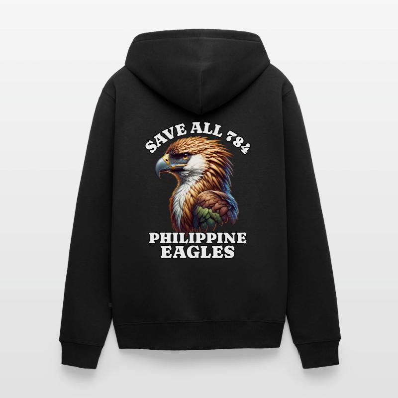 Save Monkey Eagle Unisex Premium Organic Zip Hoodie