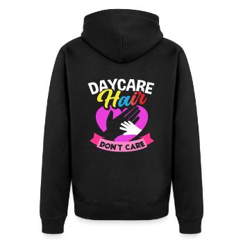 Kindergarten Hair Doesn't Matter - Daycare - Unisex Premium Organic Zip Hoodie - black - Back - Nico (187cm)