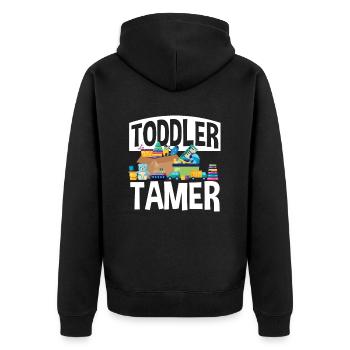 Éducateur de garderie Toddler Tamer - Veste à capuche bio Premium Unisexe - noir - Dos - Nico (187cm)