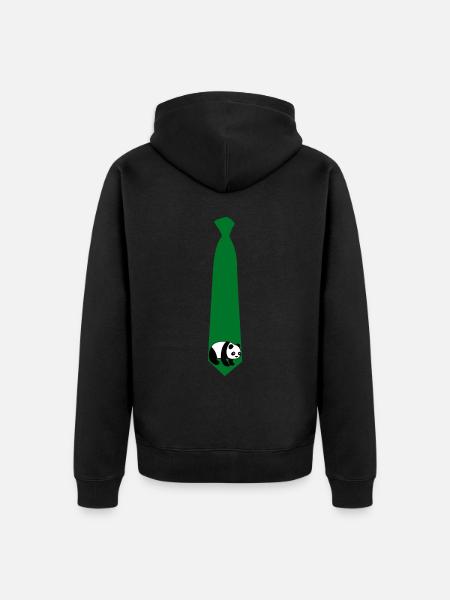 Cravate Panda avec Panda Bear - Veste à capuche bio Premium Unisexe - noir
