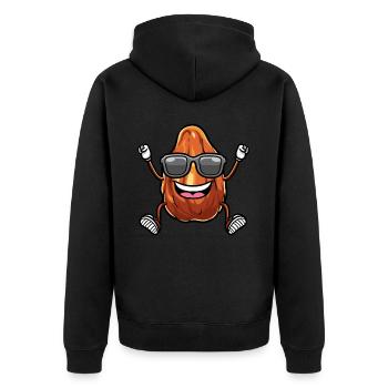 Dattes Fruit Dancing - Veste à capuche bio Premium Unisexe - noir - Dos - Nico (187cm)