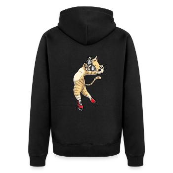 Figure Skating - Cat Figure Skating - Unisex Premium Organic Zip Hoodie - black - Back - Nico (187cm)
