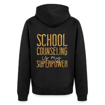 Conseiller scolaire Conseil scolaire - Veste à capuche bio Premium Unisexe - noir - Dos - Nico (187cm)