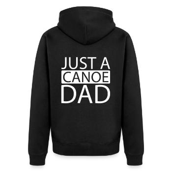 Kanu Kanute Just A Canoe Dad - Unisex Premium Bio Zip Hoodie - Schwarz - Hinten - Nico (187cm)