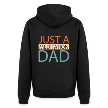 Méditation Méditer Juste Une Méditation Papa - Veste à capuche bio Premium Unisexe - noir - Dos - Nico (187cm)