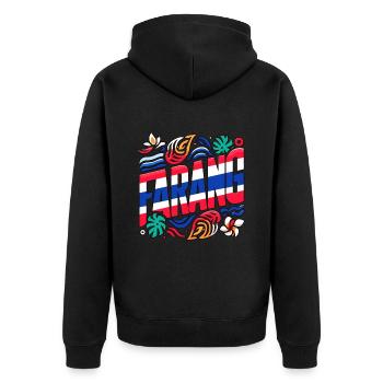 Drôle de farang thaïlandais - Veste à capuche bio Premium Unisexe - noir - Dos - Nico (187cm)