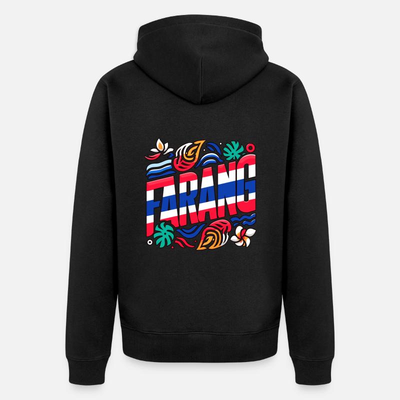 Drôle de farang thaïlandais - Veste à capuche bio Premium Unisexe - noir