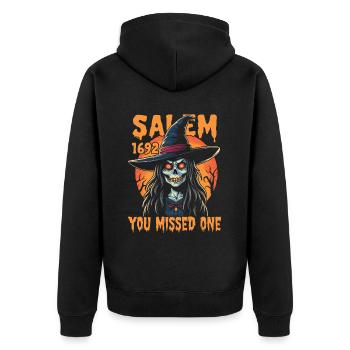 Costume de sorcière d’Halloween Balai de sorcière - Veste à capuche bio Premium Unisexe - noir - Dos - Nico (187cm)