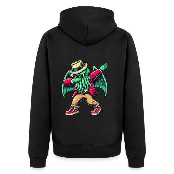 Dabbing drôle Cthulhu Dabbing Design - Veste à capuche bio Premium Unisexe - noir - Dos - Nico (187cm)