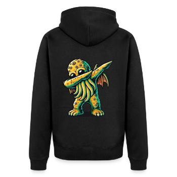 Dabbing drôle Cthulhu Dabbing Design - Veste à capuche bio Premium Unisexe - noir - Dos - Nico (187cm)