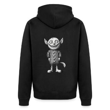 Monstre effrayant Design Tenue de gnome d’Halloween - Veste à capuche bio Premium Unisexe - noir - Dos - Nico (187cm)