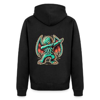 Dabbing drôle Cthulhu Dabbing Design - Veste à capuche bio Premium Unisexe - noir - Dos - Nico (187cm)