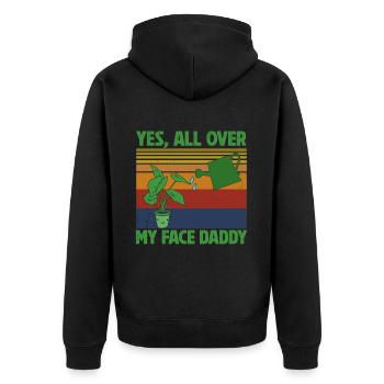 Plant Father Garden Plants Lover Gardener - Unisex Premium Organic Zip Hoodie - black - Back - Nico (187cm)