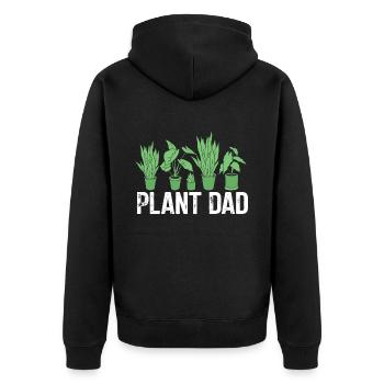 Plant Father Garden Plants Lover Gardener - Unisex Premium Organic Zip Hoodie - black - Back - Nico (187cm)