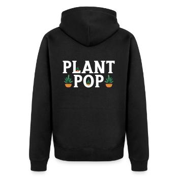 Plant Father Garden Plants Lover Gardener - Unisex Premium Organic Zip Hoodie - black - Back - Nico (187cm)