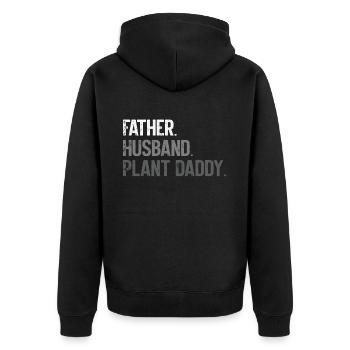 Plant Father Garden Plants Lover Gardener - Unisex Premium Organic Zip Hoodie - black - Back - Nico (187cm)
