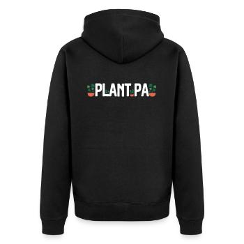Plant Father Garden Plants Lover Gardener - Unisex Premium Organic Zip Hoodie - black - Back - Nico (187cm)