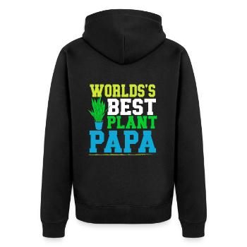 Plant Father Garden Plants Lover Gardener - Unisex Premium Organic Zip Hoodie - black - Back - Nico (187cm)