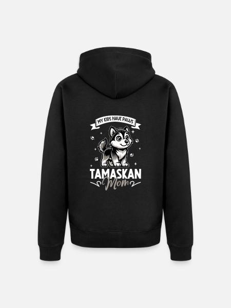 Tamaskan Mom - Unisex Premium Organic Zip Hoodie - black