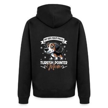 Tarsus çatalburun Mama - Unisex Premium Bio Zip Hoodie - Schwarz - Hinten - Nico (187cm)