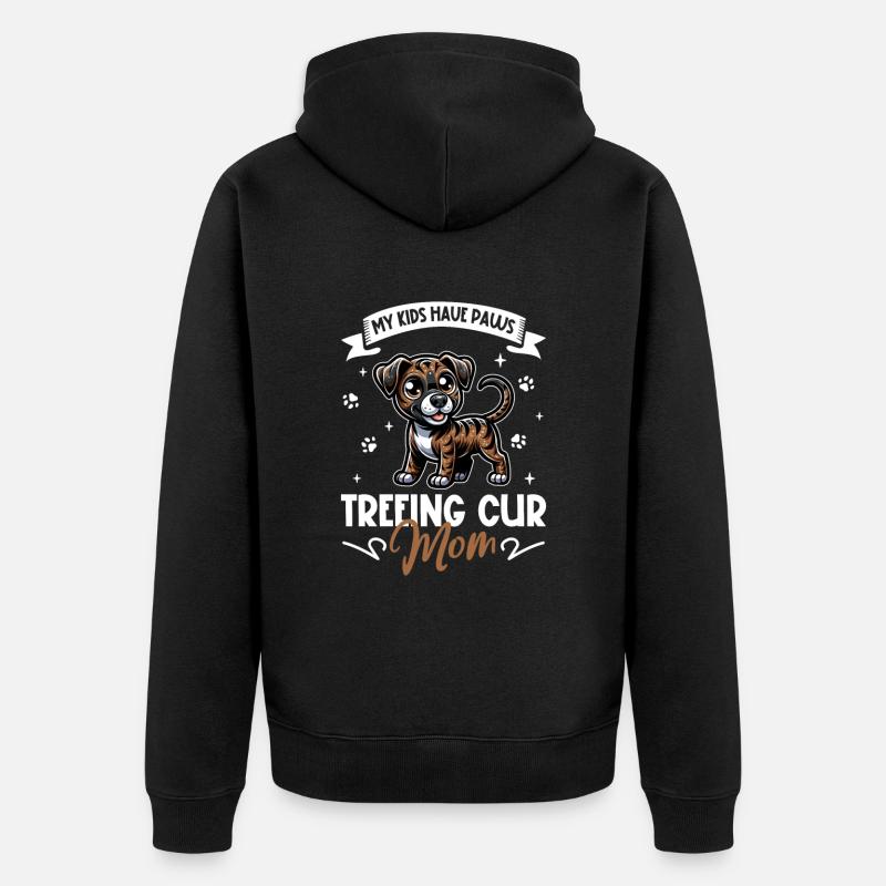 Treeing Cur Mama - Unisex Premium Bio Zip Hoodie - Schwarz