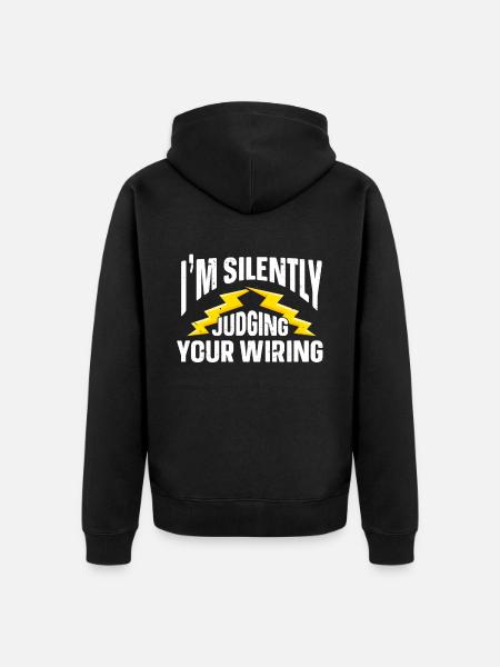 Electrician - Unisex Premium Organic Zip Hoodie - black