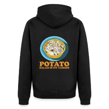 Salade de pommes de terre Cadeau de salade de pommes de terre - Veste à capuche bio Premium Unisexe - noir - Dos - Nico (187cm)