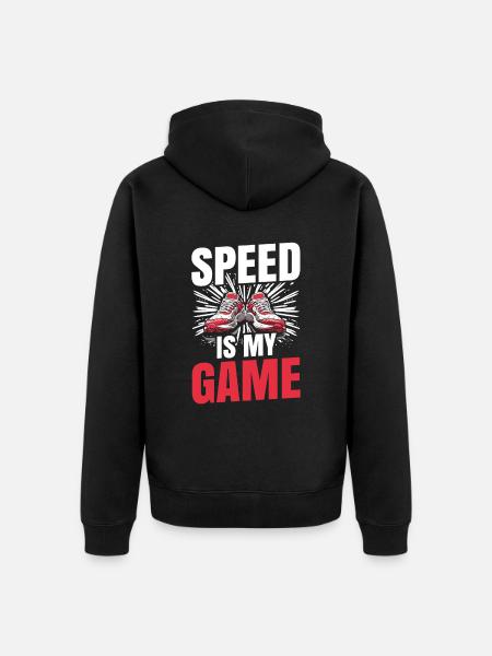 Leichtathletik Leichtathletikspiele - Unisex Premium Bio Zip Hoodie - Schwarz