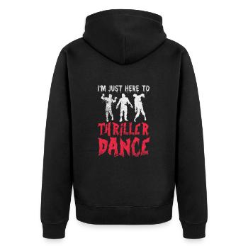 Zombie - Unisex Premium Bio Zip Hoodie - Schwarz - Hinten - Nico (187cm)