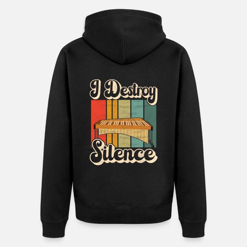 Vibraphon, vibraphonist - Unisex Premium Organic Zip Hoodie - black