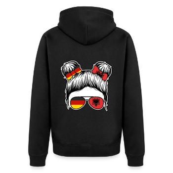 Albanais Albanais Allemagne Albanie - Veste à capuche bio Premium Unisexe - noir - Dos - Nico (187cm)
