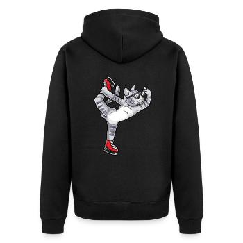 Figure Skating - Cat Figure Skating - Unisex Premium Organic Zip Hoodie - black - Back - Nico (187cm)
