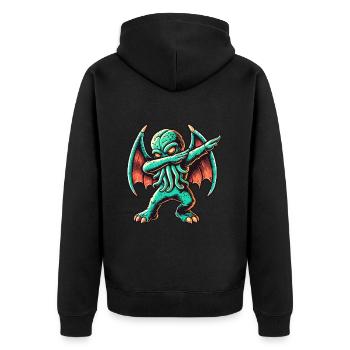Dabbing drôle Cthulhu Dabbing Design - Veste à capuche bio Premium Unisexe - noir - Dos - Nico (187cm)