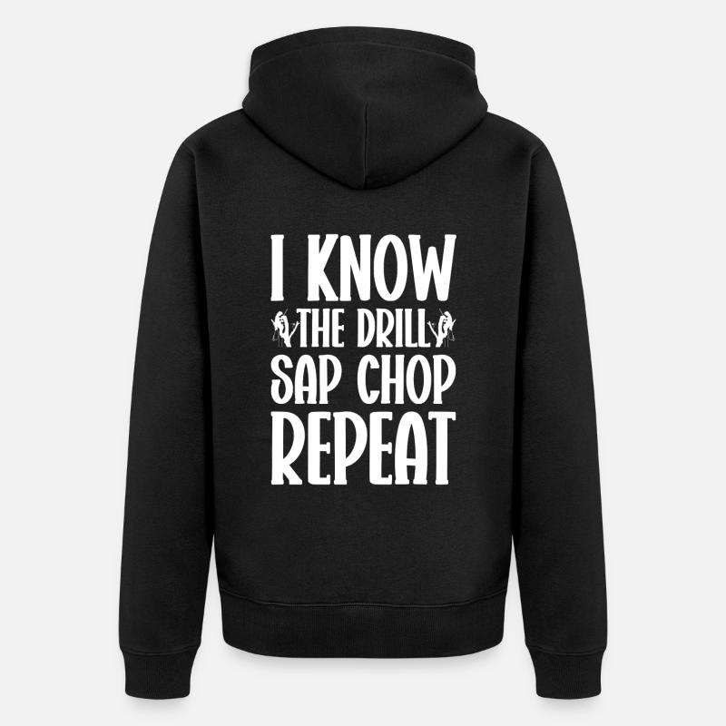 Arborist Baumpfleger Baumkletterer Baumklettern - Unisex Premium Bio Zip Hoodie - Schwarz