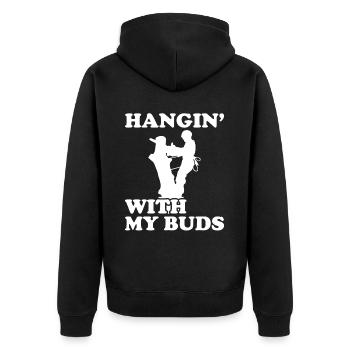 Arborist Arborist Tree Climber Tree Climbing - Unisex Premium Organic Zip Hoodie - black - Back - Nico (187cm)